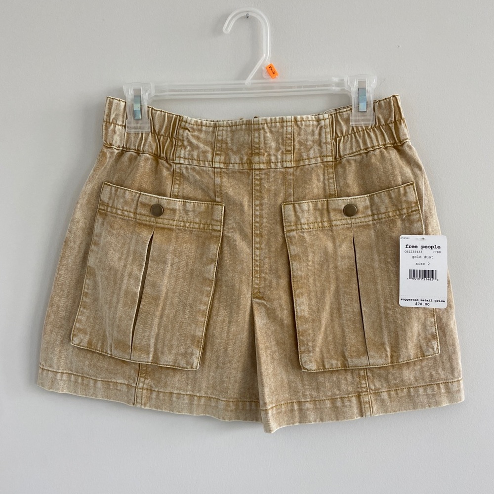 NWT Free People West Coast Wash Mini Skirt